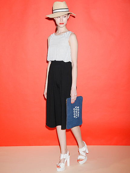 【FEMININE】エアリーガウチョロンパース