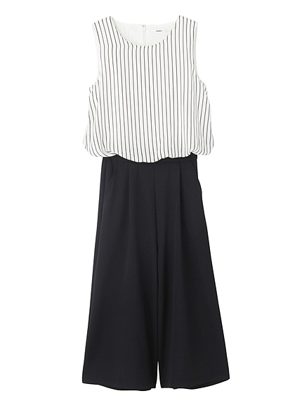 【FEMININE】エアリーガウチョロンパース