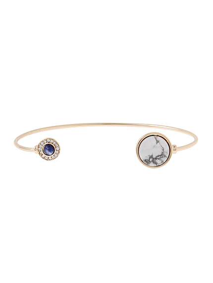 Danielle Nicole×CAPWELL Wナチュラルストーンゴールドバングル