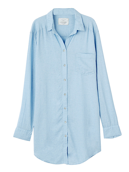 リネンシャツワンピ