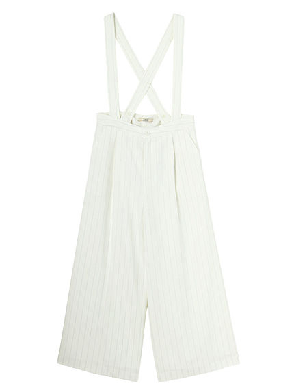 サスペンダー付ワイドパンツ