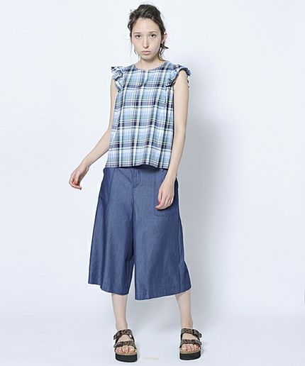 【mini7月号掲載】DENIM GAUCHO PANTS (ガウチョパンツ/デニム)
