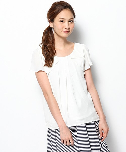 フェミニンジョーゼットブラウス