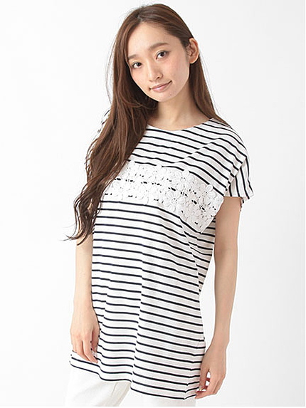 ・Uボーダー×レースチュニック