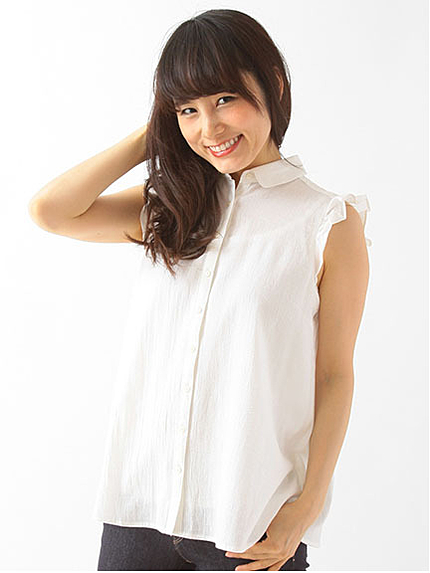 【Special Price】袖フリルブラウス