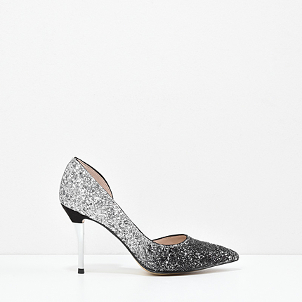 グリッターオルセーパンプス / GLITTER D'ORSAY HEELS