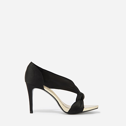 ノットディテールサテンパンプス / KNOT DETAIL SATIN HEELS