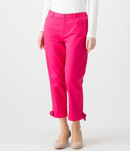 【LIMITED SALE!今だけさらに10%OFF】 7分丈裾リボンサブリナパンツ