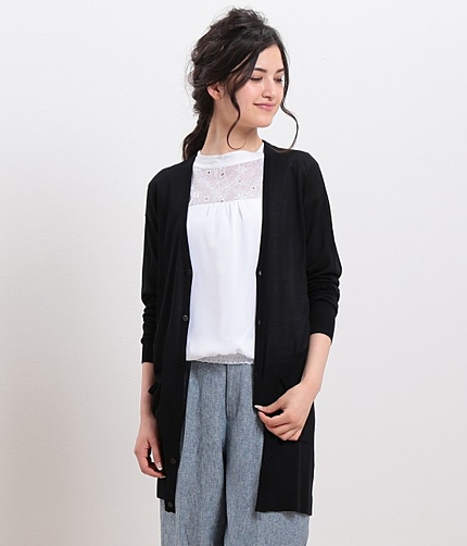 RAYON ロングカーディガン