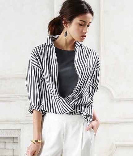 【Oggi×ROPE'コラボ】			綿タイプライタービックシャツ