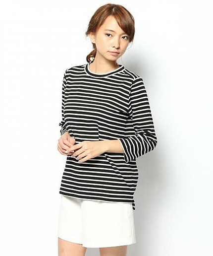 リップルボーダーカットソー