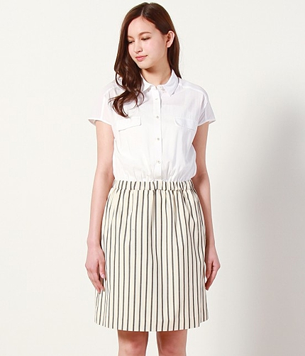 【今だけ!セールOFF率からさらに20%OFF】 【WEB限定】【着丈が選べる】異素材コンビワンピース