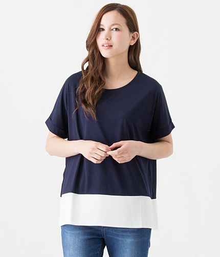 【さらさらUVケアトップス。】切替カットソー