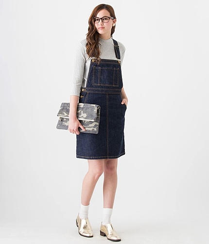 ☆【WEB限定】デニムサロペットスカート