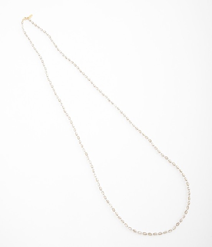 ガラスカットオーバルネックレス