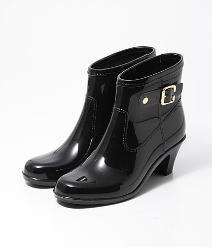 バックル付きレインショートブーツ