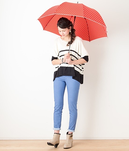 バックル付きレインショートブーツ