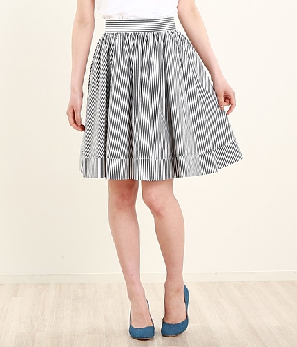 【今だけ!セールOFF率からさらに20%OFF】 【non-no8月号掲載】 ストライプギャザースカート