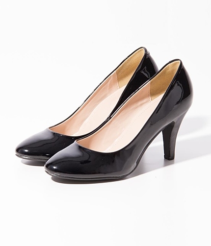 ★3/12ヒルナンデス!でご紹介★			【WEB限定SSサイズ】エナメルプレーンパンプス(ヒール8cm)