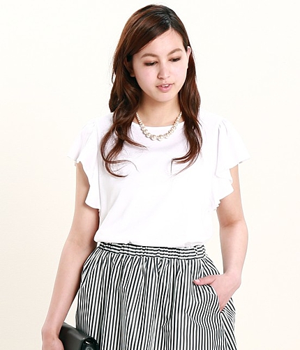 袖フレアスリーブプルオーバー