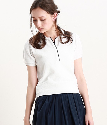 【Oggi7月号掲載】 ハイショクラインスキッパーニットポロ