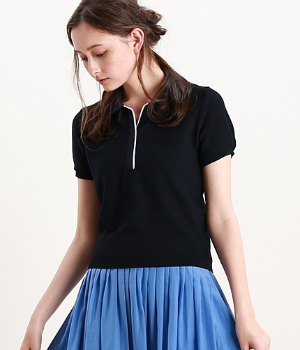 【Oggi7月号掲載】 ハイショクラインスキッパーニットポロ