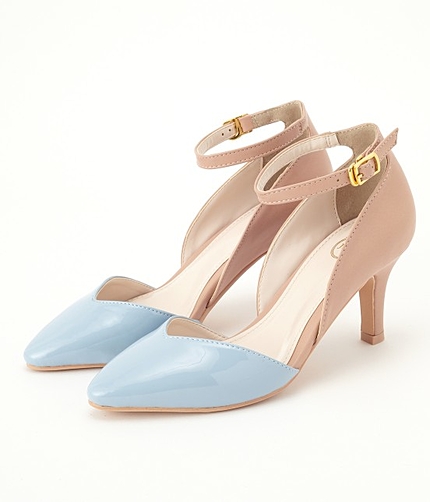 【WEB限定LLサイズ】ハートカットセパレートパンプス