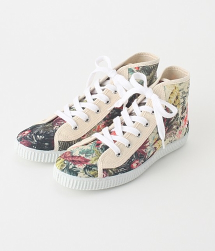 【LIMITED SALE!今だけさらに10%OFF】 【O'Kyti】フラワープリントハイカットスニーカー