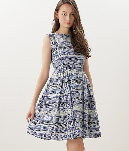 【トールサイズ】 ヨット柄プリントワンピース