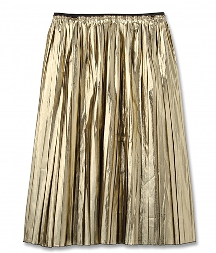 メタリックプリーツスカート