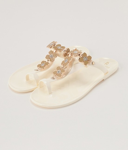 【FREE FISH】別注フラワーモチーフフラットサンダル