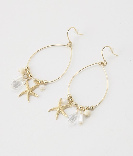 マリンモチーフフープピアス
