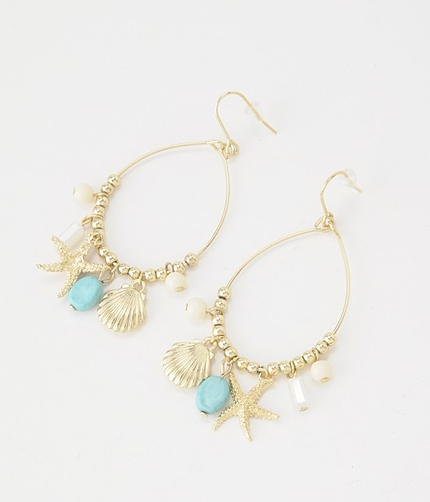 マリンモチーフフープピアス