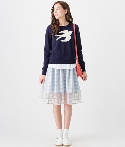 ★3/12ヒルナンデス!でご紹介★			シャドーチェックタックフレアスカート