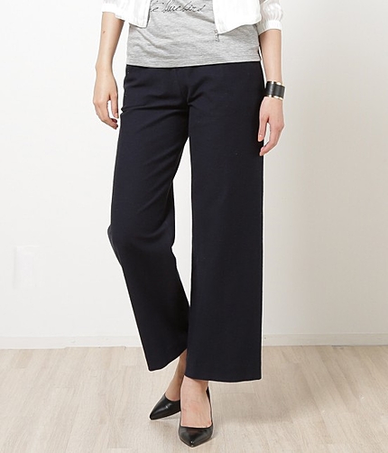 綿麻インレイワイドパンツ