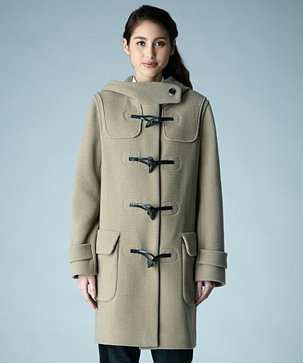 ウールヘリンボーンダブルクロスダッフルコート