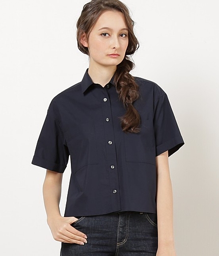 タイプライタークロスパチポケットシャツ