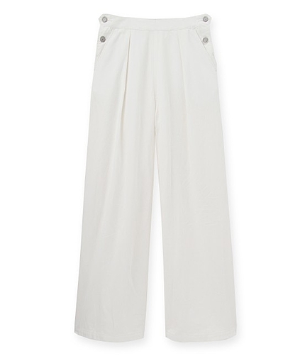 綿麻デニムワイドパンツ