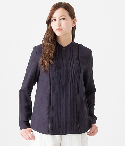 【LIMITED SALE!今だけさらに10%OFF】 スタンドカラーブラウス