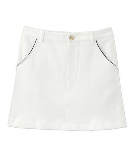 刺繍入り裏毛　台形スカート