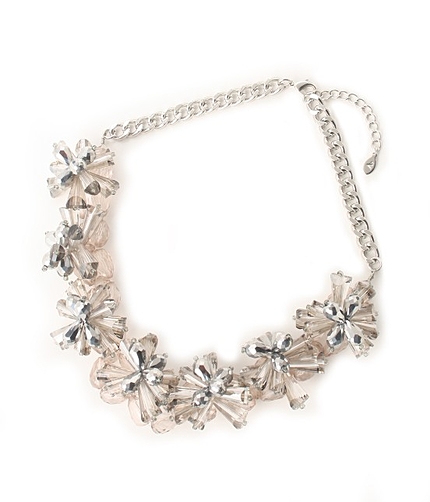 アクリルフラワーボリュームネックレス