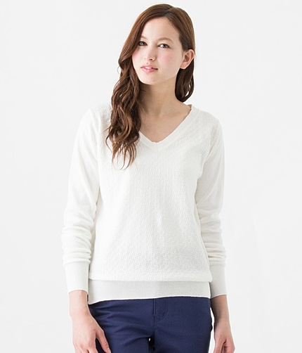 【steady.2月掲載】 綿カシミヤニットプルオーバー