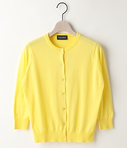 【MORE8月号掲載】 【JOHN SMEDLEY】7分クルーカーディガン
