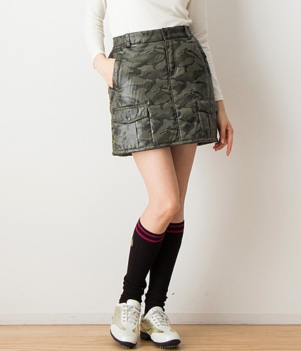 カモフラタフタAラインスカート