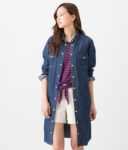 デニムシャツワンピース