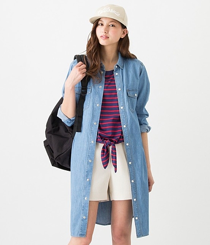 デニムシャツワンピース