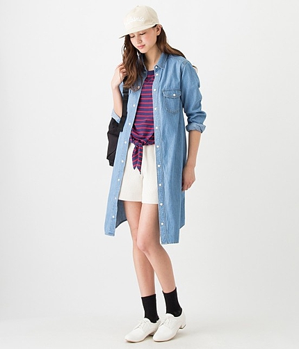 デニムシャツワンピース