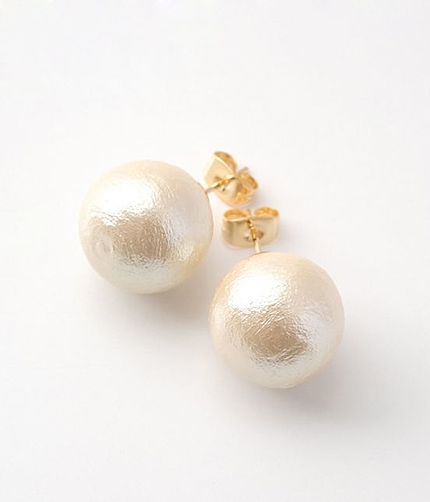 コットンパールピアス