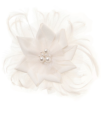 【GIOVANNIO】フェザーフラワーヘッドコサージュ