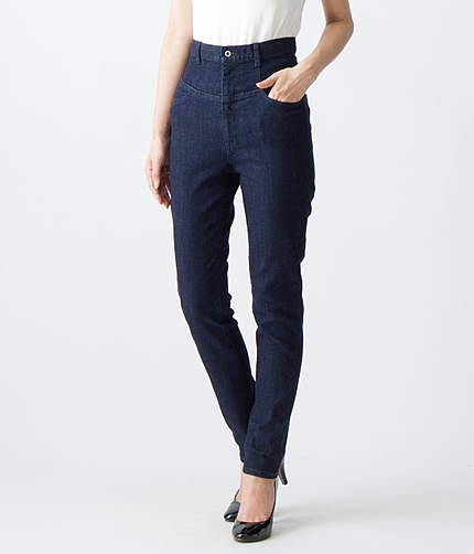 ハイウエストスキニーデニムパンツ